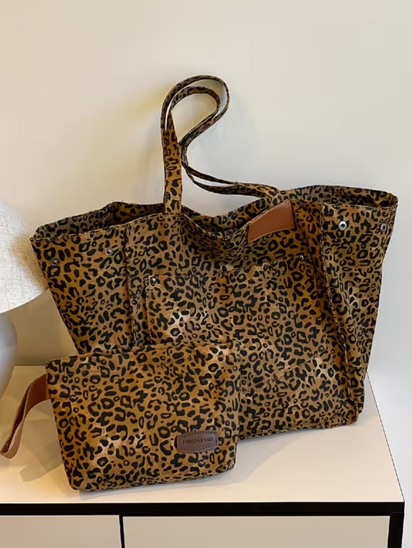 Vintage Leopard Tote
